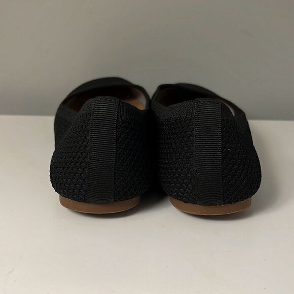 Lucky Brand Women's Black Solid Knit Slip On Round Toe Ballet Flats - Picture 5 of 9